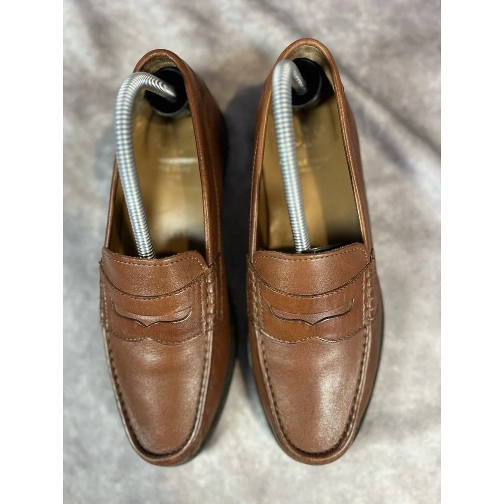 Cole Haan Pinch Penny Loafers Men's 8M Brown Leather Slip On Dress Shoes